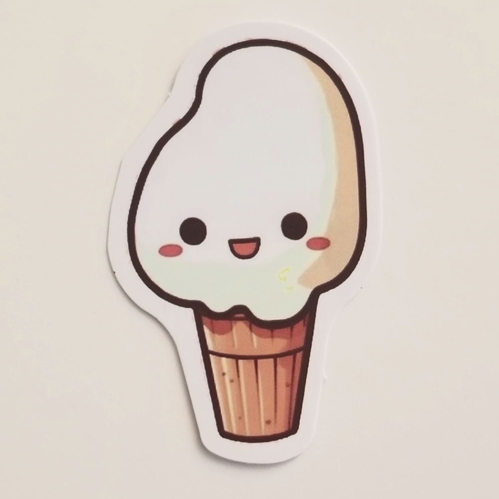 10/$10 Kawaii Ghost Ice Cream Sticker